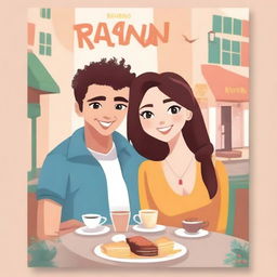 Create a poster for a romantic comedy novel featuring characters named Rayn and Dere