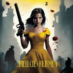 A dark-themed cover featuring a girl wearing a yellow dress similar to Belle from Beauty and the Beast