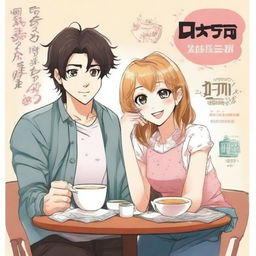 Create a poster for a romantic comedy novel featuring characters named Rayn and Dere