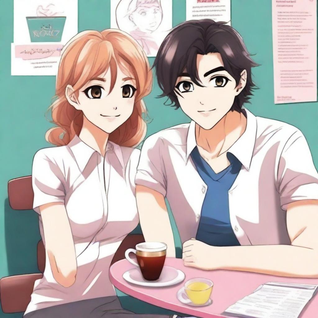 Create a poster for a romantic comedy novel featuring characters named Rayn and Dere