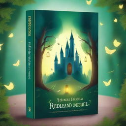 Create a captivating book cover featuring an enchanted forest with mystical creatures