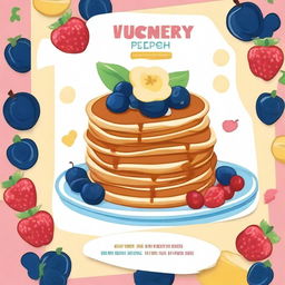 Design an animated poster promoting a healthy pancake