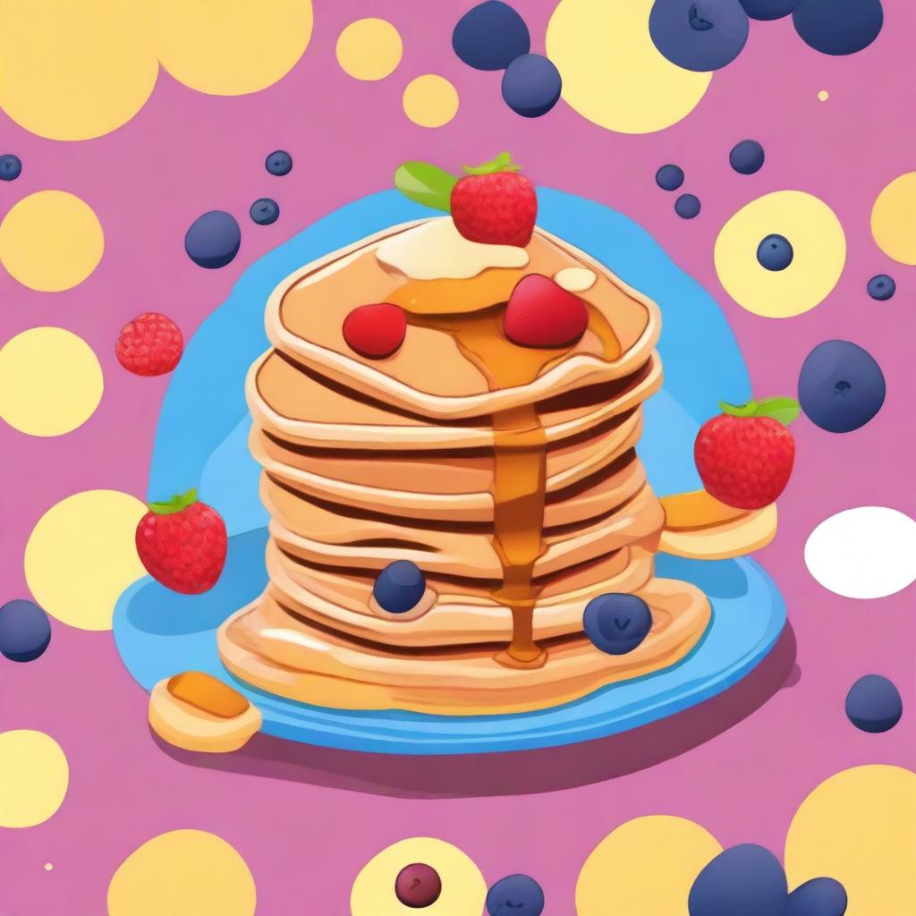 Design an animated poster promoting a healthy pancake