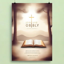 A beautifully designed poster for a Bible study group