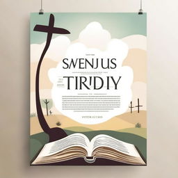 A beautifully designed poster for a Bible study group