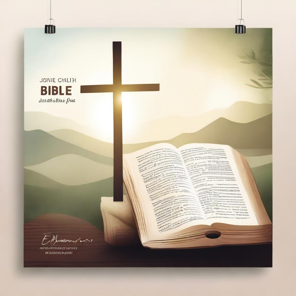 A beautifully designed poster for a Bible study group