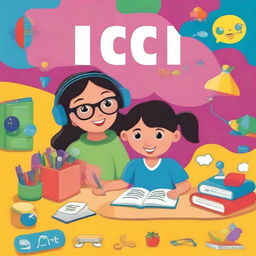 Create an engaging cover for a Grade 1 ICT textbook