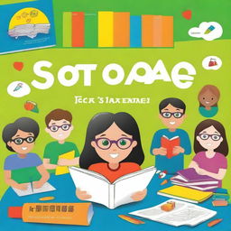 Create an engaging cover for a Grade 1 ICT textbook