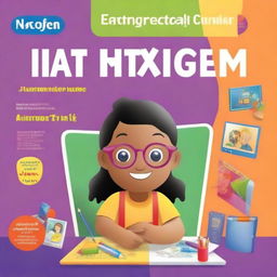 Create an engaging cover for a Grade 1 ICT textbook