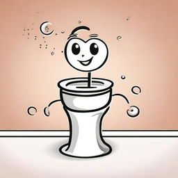 Create a whimsical and humorous image of a toilet performing a dance move, inspired by the 'skibidi' dance