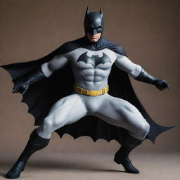 White Batman combined with Spider-Man in a dynamic superhero pose