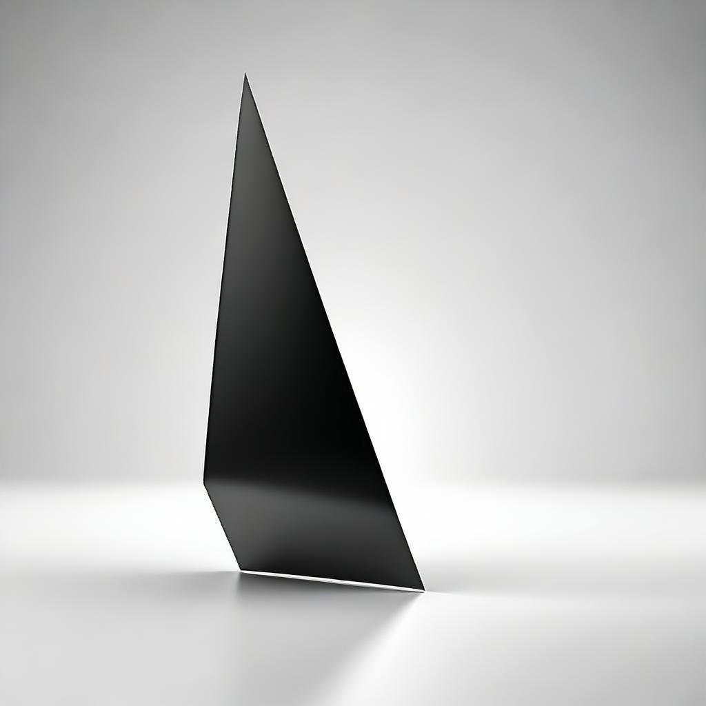 A sleek and modern depiction of a sharp edge, possibly of a blade or a geometric shape