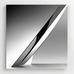 A sleek and modern depiction of a sharp edge, possibly of a blade or a geometric shape