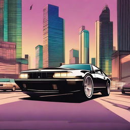 Create an image inspired by the Grand Theft Auto (GTA) video game series