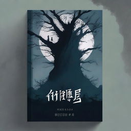 Create a dark-themed book cover for a novel titled '幽夜绘卷织歌'