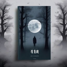 Create a dark-themed book cover for a novel titled '幽夜绘卷织歌'