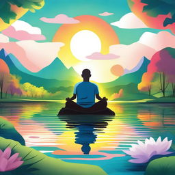 A vibrant and high-resolution digital illustration depicting both physical and mental renewal