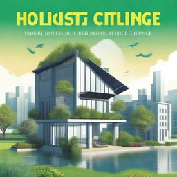 A book cover illustrating the impact of housing on climate change