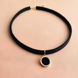 A detailed image of a stylish choker necklace