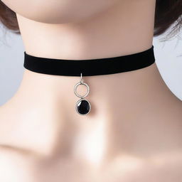 A detailed image of a stylish choker necklace