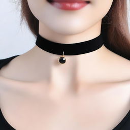 A detailed image of a stylish choker necklace