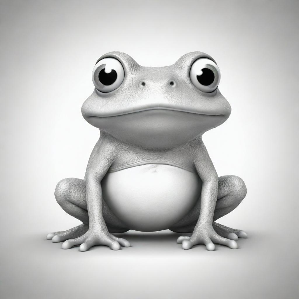 A cartoon-like super frog with exaggerated features, ready for coloring