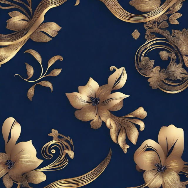 A background with navy blue and gold colors