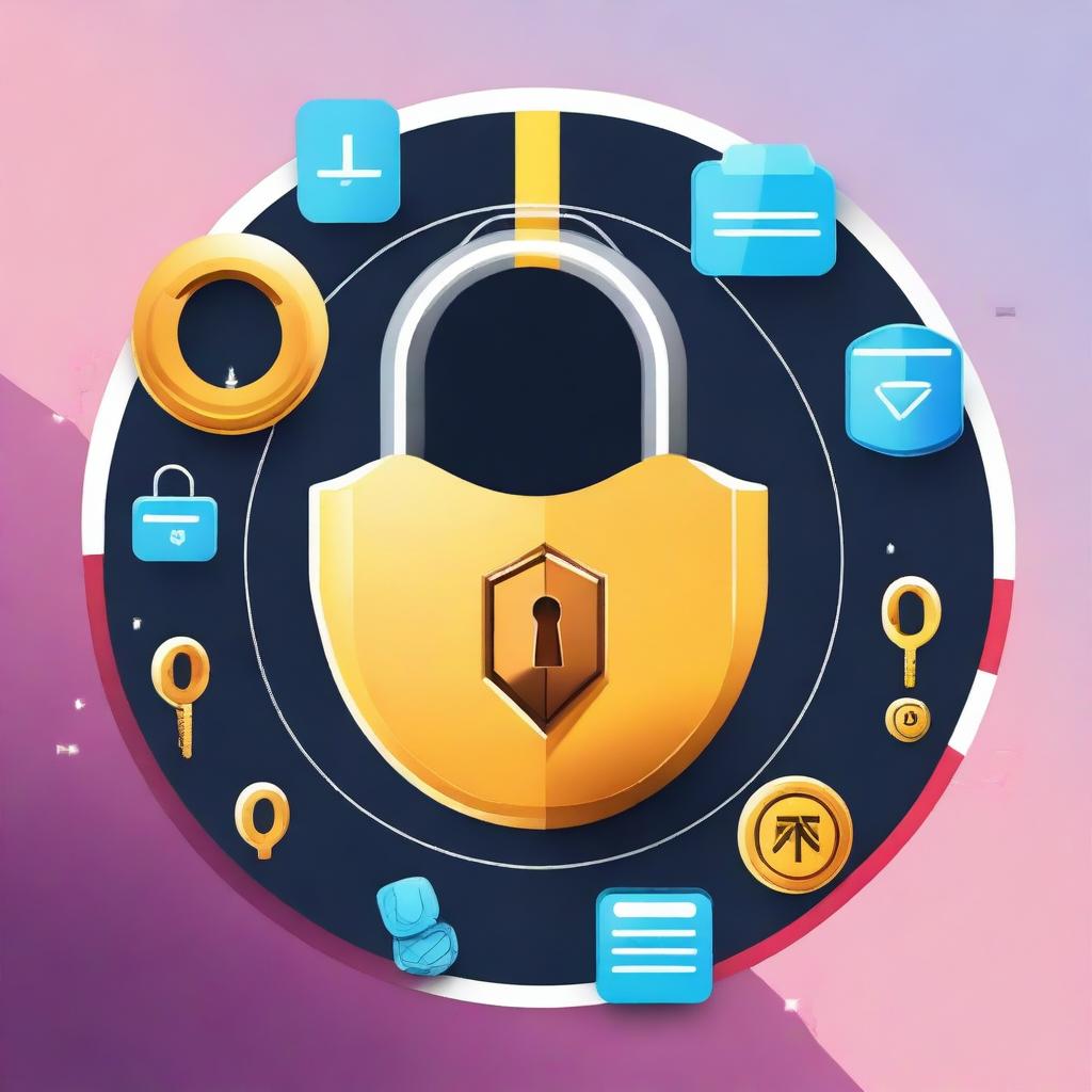 Create an image illustrating '10 Claves de Seguridad en Crypto' with a modern and sleek design