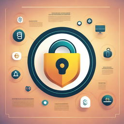 Create an image illustrating '10 Claves de Seguridad en Crypto' with a modern and sleek design