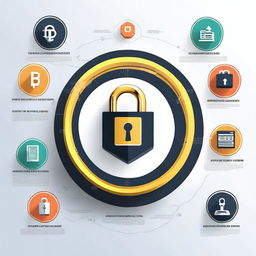 Create an image illustrating '10 Claves de Seguridad en Crypto' with a modern and sleek design