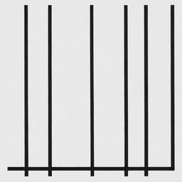 Create an image with vertical lines every 1 cm on top of a horizontal line, using two squares as guides. The lines should be straight and evenly spaced.