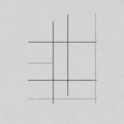 Create an image with vertical lines every 1 cm on top of a horizontal line, using two squares as guides. The lines should be straight and evenly spaced.