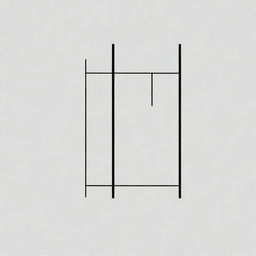 Create an image with vertical lines every 1 cm on top of a horizontal line, using two squares as guides. The lines should be straight and evenly spaced.