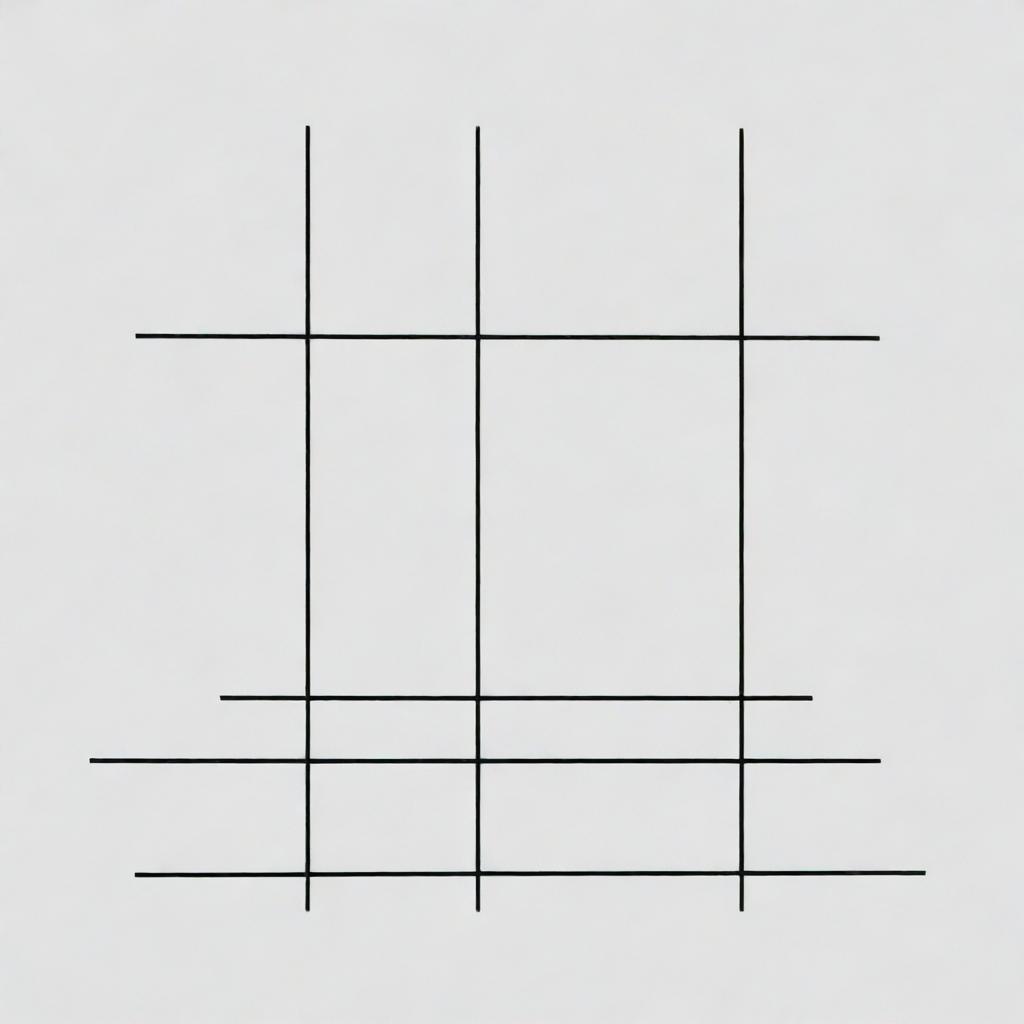 Create an image with vertical lines every 1 cm on top of a horizontal line, using two squares as guides. The lines should be straight and evenly spaced.