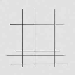 Create an image with vertical lines every 1 cm on top of a horizontal line, using two squares as guides. The lines should be straight and evenly spaced.