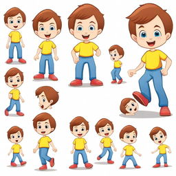 Create a character of a cute little 5-year-old boy with the same hair color and eye color