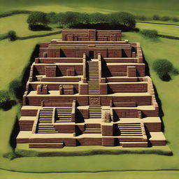 Create an image depicting the architectural structures of the ancient Chavín culture