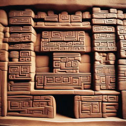 Create an image depicting the architectural structures of the ancient Chavín culture