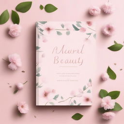 A book cover design featuring simple pastel pink flowers scattered across the cover