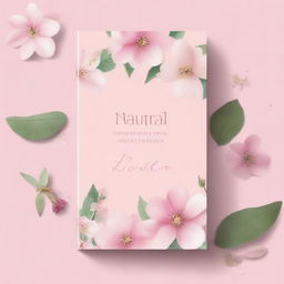 A book cover design featuring simple pastel pink flowers scattered across the cover