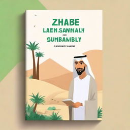 Design a book cover for a book titled 'Zayed Teaches Sustainability' with a theme focused on sustainability in the UAE