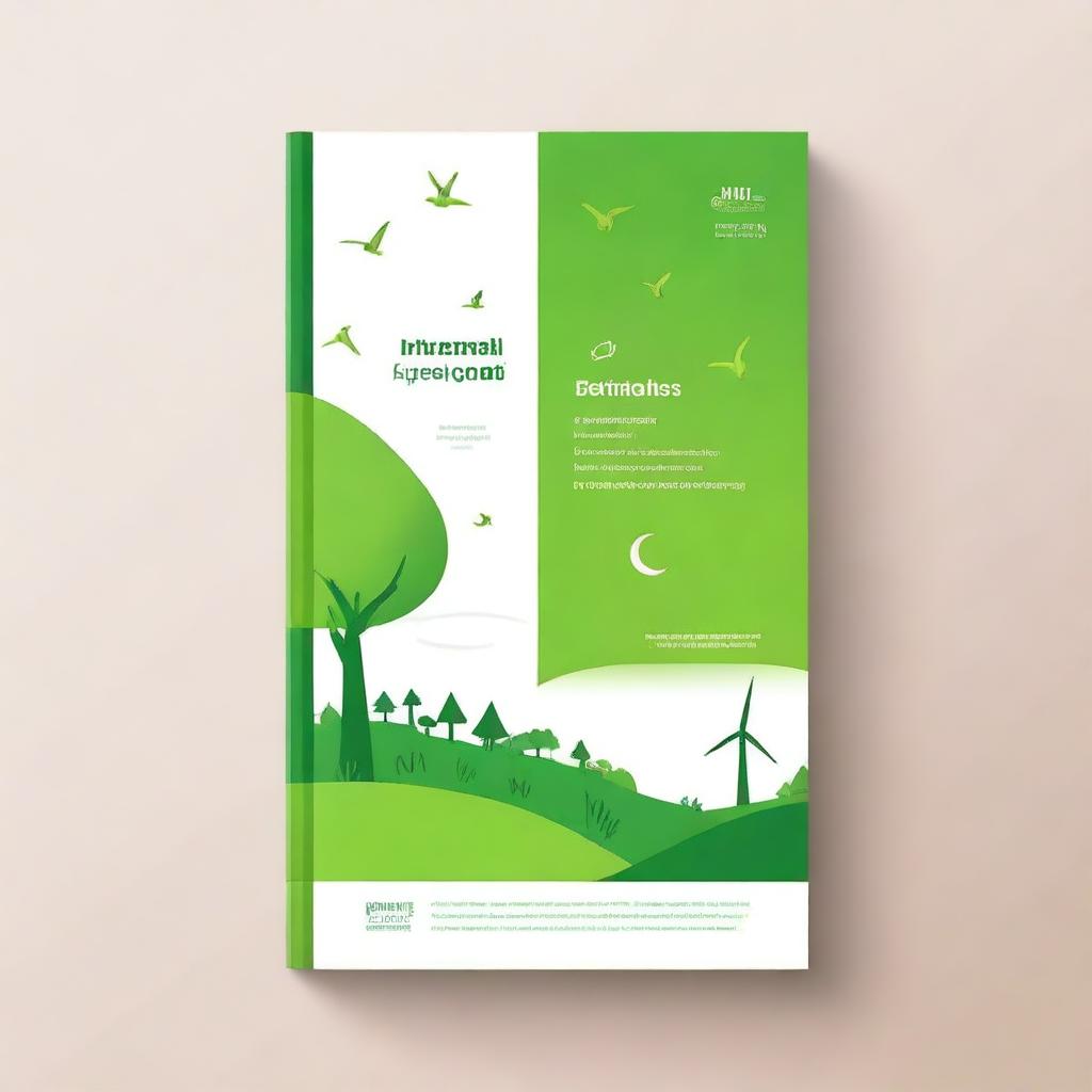 Design a book cover with a sustainability theme