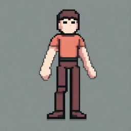 Create a pixel art depiction of a human