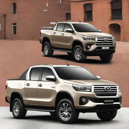 A car design that combines elements of a Toyota Hilux, Innova, and Fortuner, with a giant body similar to a Ford Endeavour