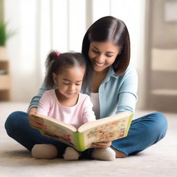 A heartwarming image of a parent and child spending quality time together, engaging in a fun activity like reading a book or playing a game