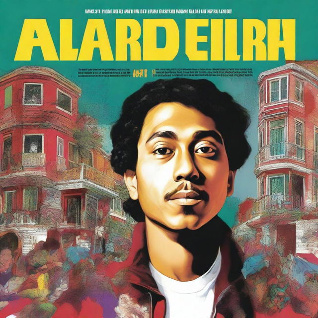 Create a cover for a biographical documentary about the actor Aldair de Leon and how his art created Kiosko Villa Aurora, a space that keeps young people away from drugs in a marginalized neighborhood where Aldair grew up