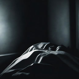 A modern horror film poster depicting the terrifying experience of sleep paralysis