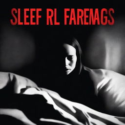 A modern horror film poster depicting the terrifying experience of sleep paralysis