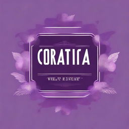 Create an artistic label that says 'Gracias por tu compra' with purple colors