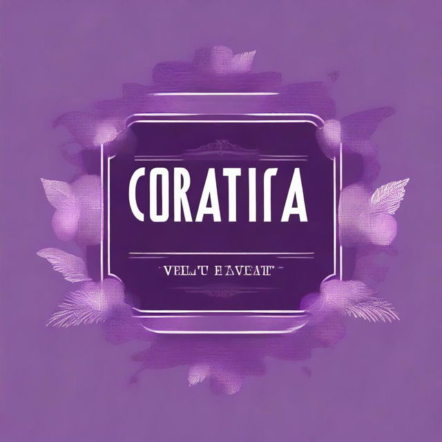 Create an artistic label that says 'Gracias por tu compra' with purple colors